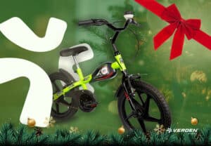 Ofereça um presente de natal que é mais do que um brinquedo: ofereça autonomia, alegria, desenvolvimento e memórias afetivas que vão durar para sempre através da bicicleta infantil Verden Bikes.